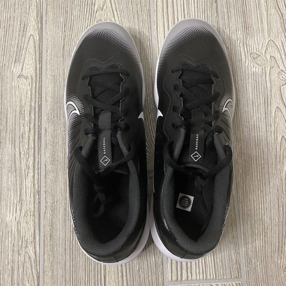 Nike Alpha Huarache Varsity 4 Low Metal Baseball Cleats Mens 10 Black DJ6516-010 main image 3
